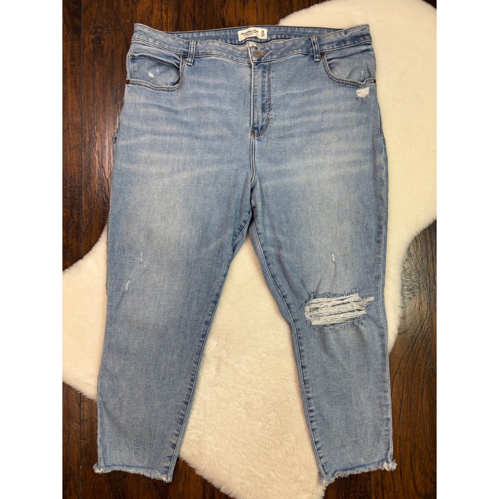 Abercrombie & Fitch Jeans 36/22R Distressed Super Skinny Ankle Curve Love